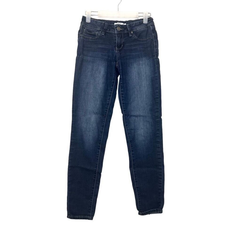 YMI Zip Fly Mid Rise Stretch Denim Jeans Dark Wash Blue Size 3